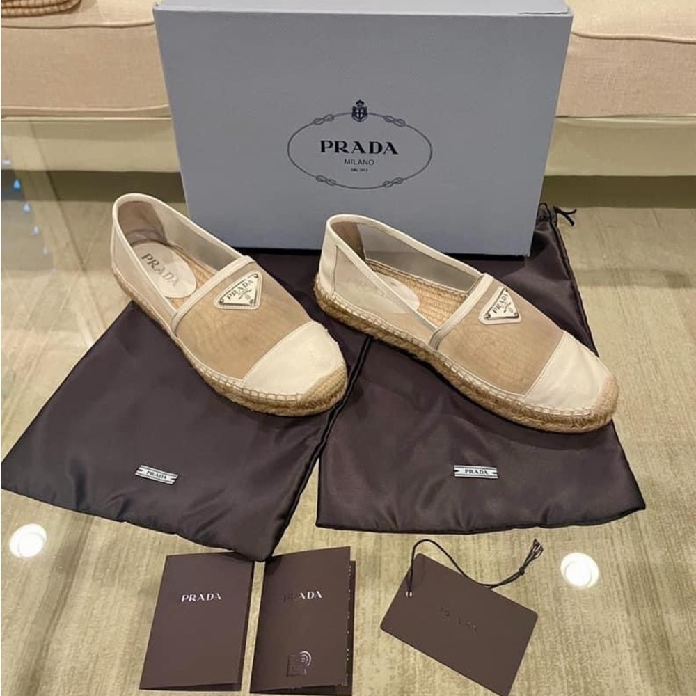 Prada White Mess Espradrilles